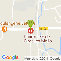 carte de la Pharmacie des Cires les Mello