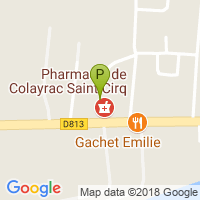 carte de la Pharmacie de Colayrac Saint Cirq