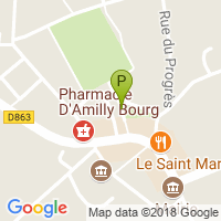 carte de la Pharmacie d'Amilly-Bourg