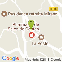 carte de la Pharmacie de Sclos