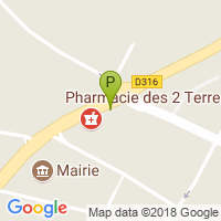 carte de la Pharmacie des 2 Terres