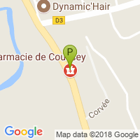 carte de la Pharmacie de Coussey