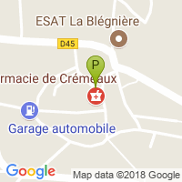 carte de la Pharmacie de Cremeaux