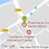 carte de la Pharmacie la Croix Sainte Marie