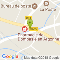 carte de la Pharmacie Dombasle En Argonne