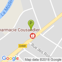 carte de la Pharmacie Cousandier Gilbert