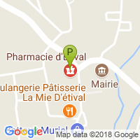 carte de la Pharmacie d'Etival les le Mans