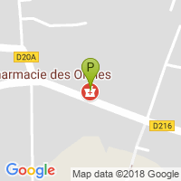 carte de la Pharmacie des Ormes