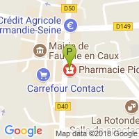 carte de la Pharmacie Theubet-Delerue