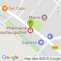 carte de la Pharmacie Guilhot Lourtau