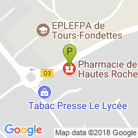carte de la Pharmacie des Hautes Roches