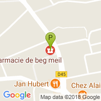 carte de la Pharmacie de Beg Meil