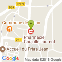 carte de la Pharmacie Caujolle