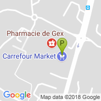 carte de la Pharmacie de Gex