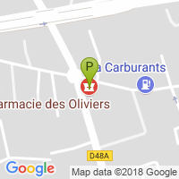 carte de la Pharmacie des Oliviers