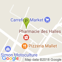 carte de la Pharmacie des Hallesas