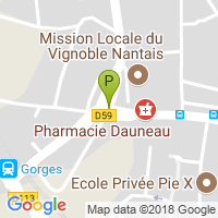 carte de la Pharmacie Dauneau