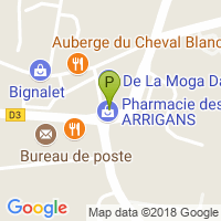 carte de la Pharmacie des Arrigans