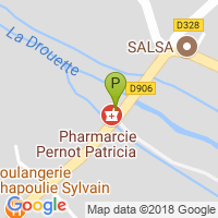 carte de la Pharmacie de Hanches