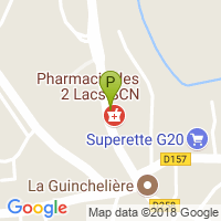 carte de la Pharmacie des 2 Lacs