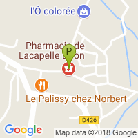 carte de la Pharmacie de Lacapelle Biron