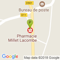 carte de la Pharmacie Millet Lacombe
