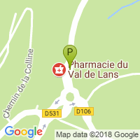 carte de la Pharmacie du Val de Lans