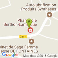 carte de la Pharmacie Berton Lamarque