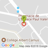 carte de la Pharmacie Espace Paul Valery