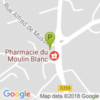 carte de la Pharmacie du Moulin Blanc