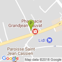 carte de la Pharmacie Grandjean Sauvat