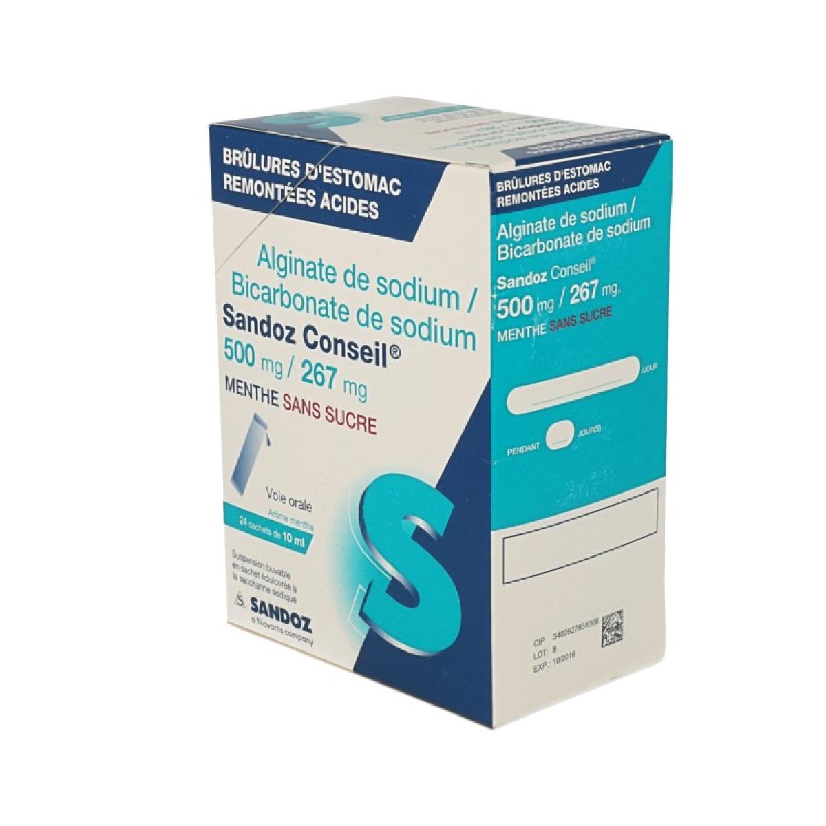 Alginate De Sodium/bicarbonate De Sodium Mylan Avis