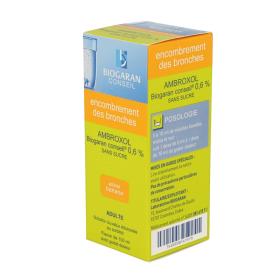 BIOGARAN Ambroxol conseil 0,6 % sans sucre solution buvable 100ml