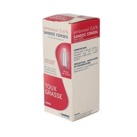 SANDOZ Ambroxol conseil 0,6% sans sucre solution buvable 150ml