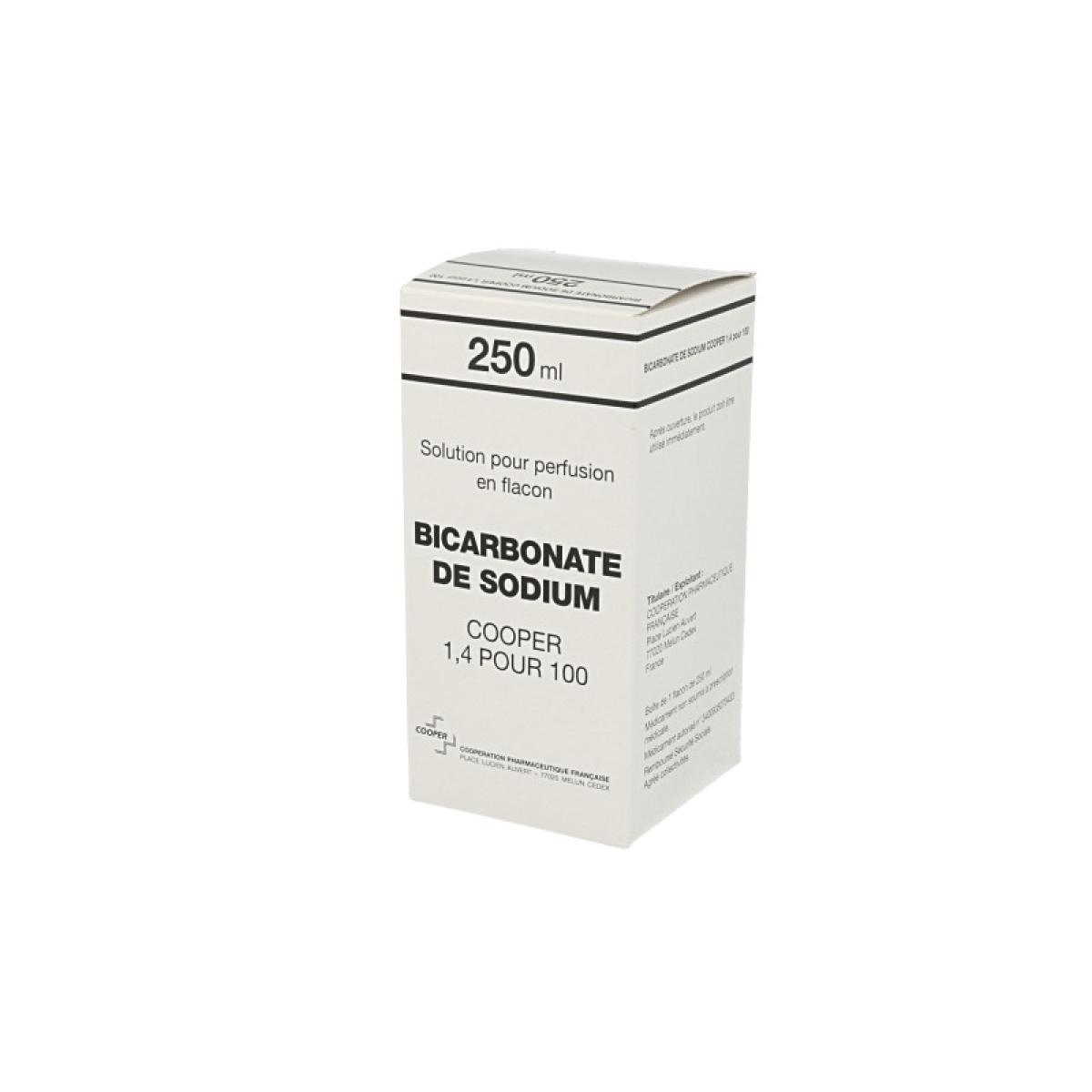 COOPER Bicarbonate de sodium 1,4% perfusion flacon 250ml - Médicaments ...