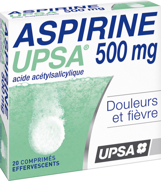 Aspirine upsa 500mg 20 comprimés effervescents dans Douleurs / fièvre