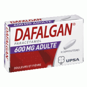 DAFALGAN Adultes 600mg 10 suppositoires