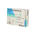 MYLAN Calcium D3 500mg/400 UI boîte de 60 comprimés à sucer ou à croquer