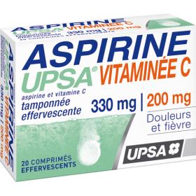 UPSA Aspirine vitaminée c 20 comprimés effervescents