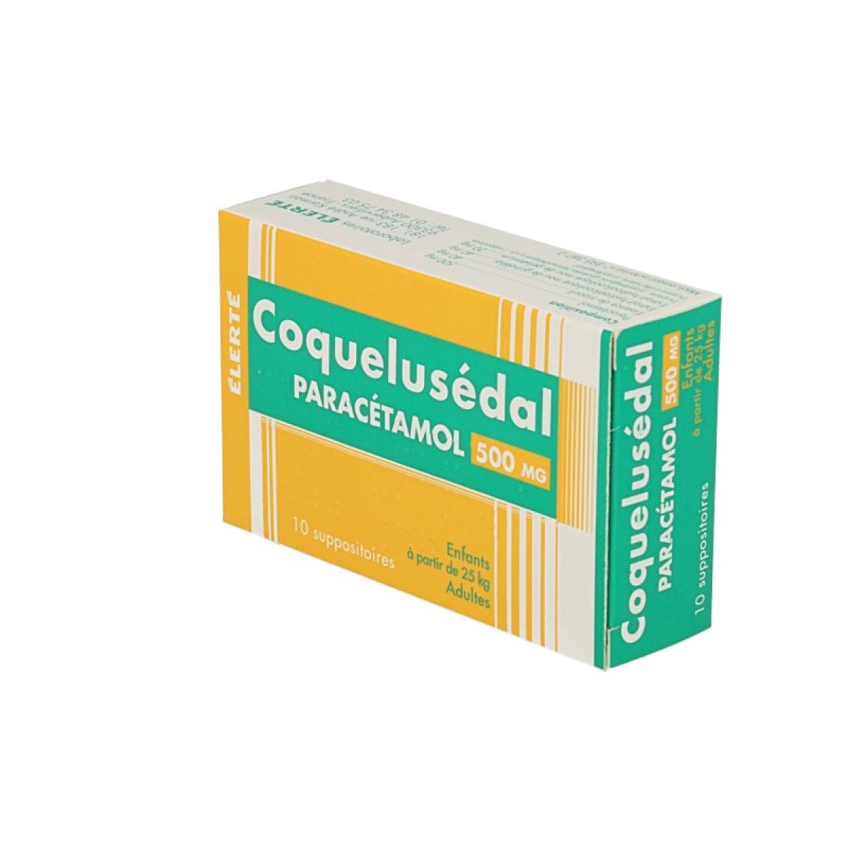 Elerte Coquelusedal Paracetamol 500mg Boite De 10 Suppositoires Medicaments Pharmarket