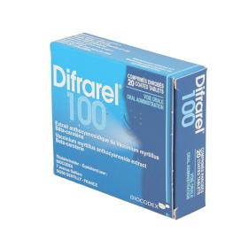 BIOCODEX Difrarel 100mg 20 comprimés enrobés