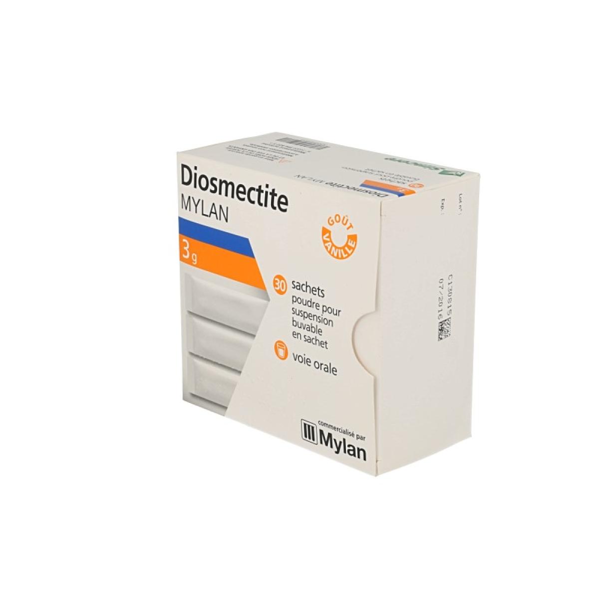 MYLANVIATRIS Diosmectite 3g poudre pour suspension buvable boîte de 30 sachets Médicaments
