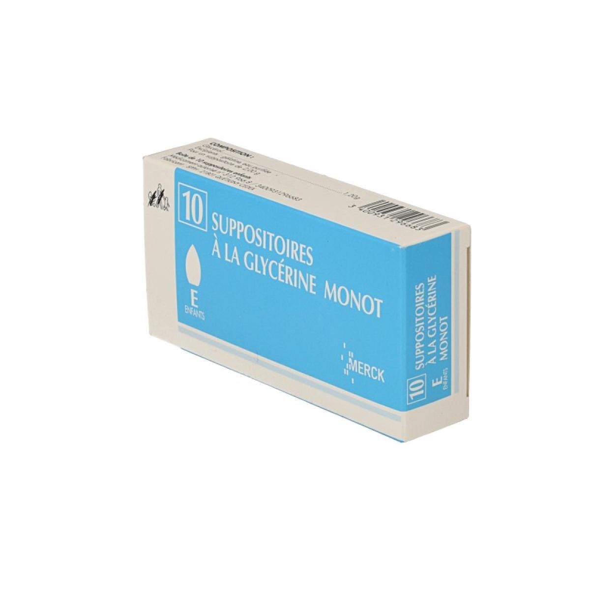 Suppositoire D'ail Pour Grossir Les Fessiers MERCK Suppositoire à la glycérine monot 10 unités - Médicaments