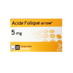 ARROW Acide folique 5mg boîte de 20 comprimés