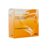 MEDA PHARMA Betadine alcoolique 5% solution pour application cutanée, boîte de 10 récipients unidoses 10ml