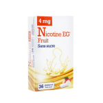 EG LABO Nicotine fruit 4mg sans sucre boîte de 36 gommes à mâcher