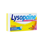 BOEHRINGER INGELHEIM Lysopaïne maux de gorge fraise sans sucre 36 comprimés à sucer