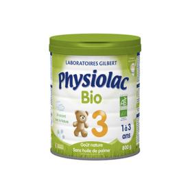 PHYSIOLAC Lait bio 3eme âge 800 g