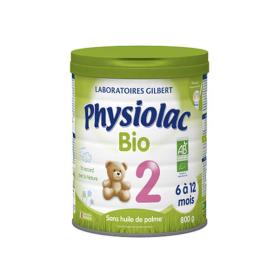 PHYSIOLAC Lait bio 2ème âge 800 g