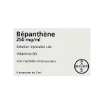 BAYER Bépanthène 250 mg/ml solution injectable I.M. boîte de 6 ampoules de 2 ml